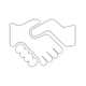 icon handshake white